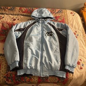 UNC light blue vtg puffer jacket size M
